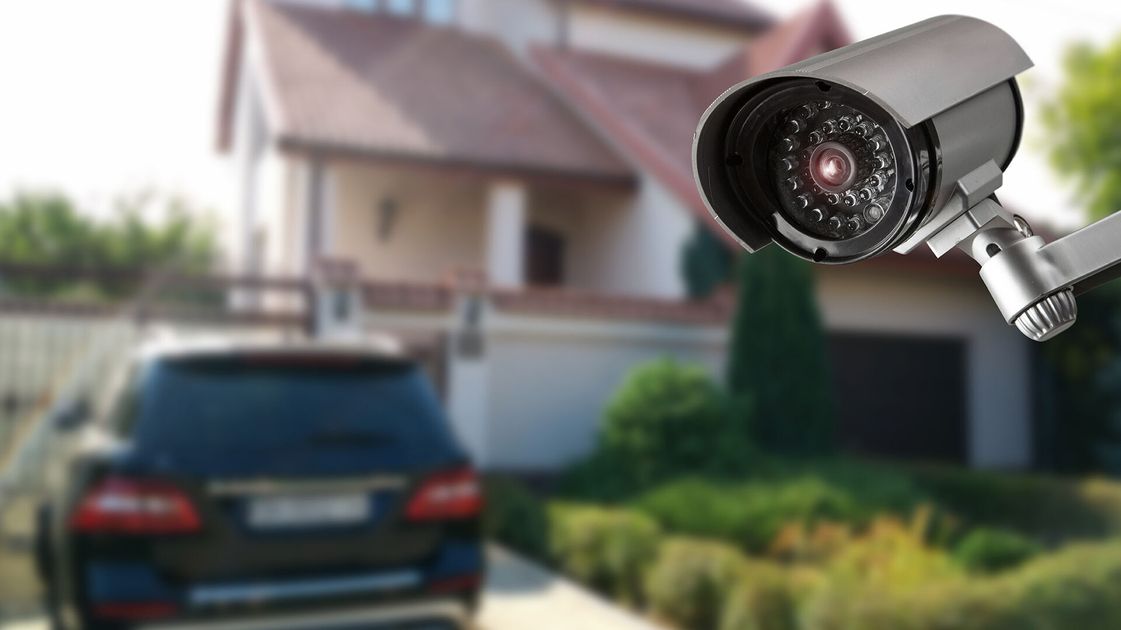 Eine Überwachungskamera.